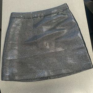 H&M shiny metallic mini skirt